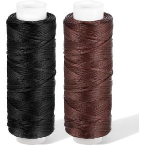 32.8 Yards Waxed Thread, 0.8 mm Leather Thread for Hand Sewing, 2 Colors Heavy Duty Upholstery Threads Thick Sewing Threads Waxed String for Bookbinding, DIY Crafts, Shoes Repair