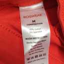 roswear Wide Leg Jeans Woman High Waist Stretchy Loose Denim Pants, Red, Medium