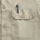 GRANDWISH Boys Long Sleeve Button-Down Shirt, Kids Work Shirt, Khaki Size 6-14