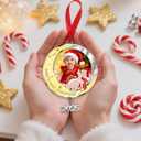 Babys First Christmas Photo Ornament 2025 Girl - Personalized Pink Elephant Ornament - My 1st Xmas Tree New Baby Girl Picture Keepsake Ornaments Decoration