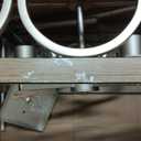 XINGQI Modern Chandelier Square 4-Light, Farmhouse Pendant Lighting Fixture for Dining Room Living Room Bedroom Kitchen Island,Antique Wood Grain+Brushed Nickel Metal Ceiling Lamp