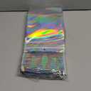 100 Pack Holographic Resealable Plastic Bags for Food Storage, Zipper Bags with Clear Front Window, Packaging Pouch for Small Business (100 Pack, 5.2x9.6 inch)