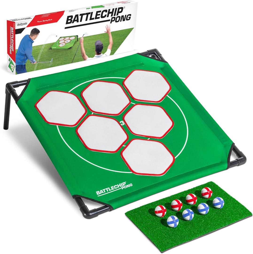GoSports BattleChip Pong Chipping Golf Games for Adults and Families - Outdoor & Indoor Golf Game Set - Home, Backyard, Lawn, Beach, & More