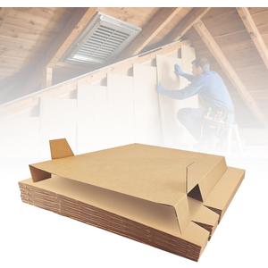 Cardboard Attic Baffles 25"x24" 25 Pcs Corrugated Cardboard- Bundle Attic Insulation Baffle Rafter Vents Improve Roof Ventilation and Prevent Insulation Blockage