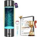 2026 New Hydrogen Water Bottle-Hydrogen Concentration up to 5000 PPBSGS-Certified Hydrogen Generator2026 SPE/PEM Technology Odorless Double Hydrogen Content for Sports/Home/Office/Travel HC2 (Gray)