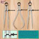 Acrux7 3Pcs 8 Inch Long Spring Caliper Set, Carbon Steel Outside Divider Caliper Compass, Calipers Measuring Tool for Wood Turning Lathe Projects
