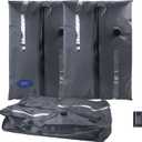 Vacuum Bags for Travel, Travel Vacuum Seal Bags for Clothing, Packing Cubes Compression with Pump, Space Saver, Luggage Bag Compression for Journey, Moving, Outdoor Travels (Large, Gray)