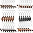 Huquary 60 Pcs Horses Keychain Key Ring Decoration Bulk Horse Party Favors Animal Themed Birthday Supplies for Friends Guest Return Gift Vintage Key Ring Jewelry for Party Accessories