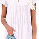 WRRH Womens Summer Short Sleeve Blouse Plus Size Ladies Shirts Floral Loose Flowy Tops for Leggings 3XL