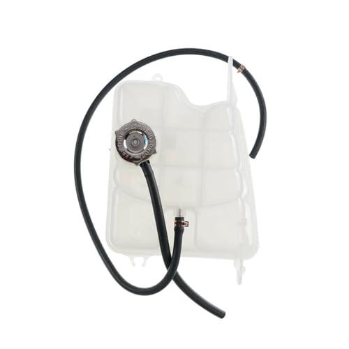 Guncmte 1pc Radiator Coolant Overflow Recovery Expansion Reservoir Bottle Front Side Plastic Metal White without Level Sensor with Cap V6 for Jeep for Liberty 3.7L 2002-2007 Petrol-Fuel