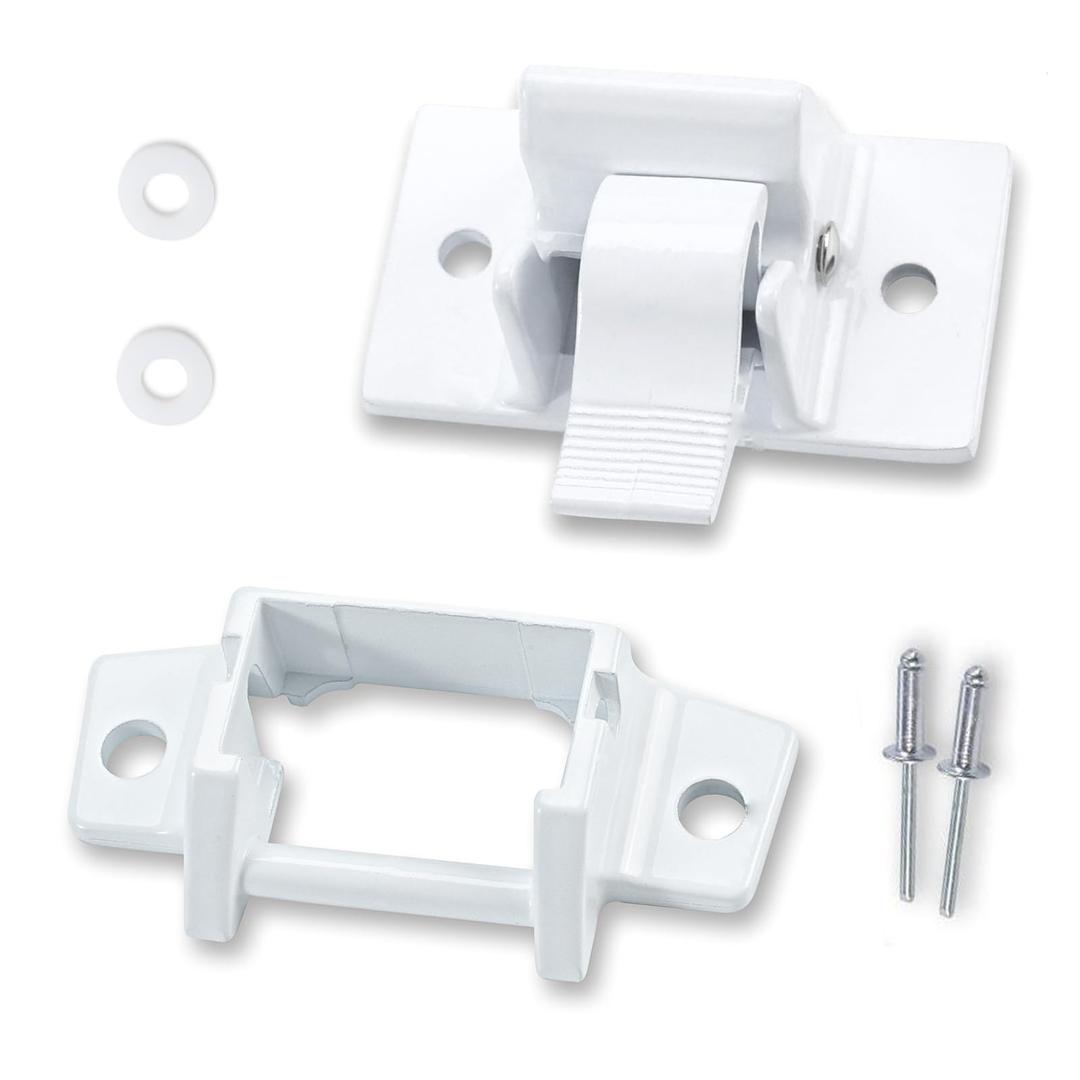 UYG Compatible 3104653.005 3310811.009M RV Camper Trailer Bottom Mounting Bracket V/Camper/Trailer - A&E/ Awning Arm Lower Mounting Foot Combination (White)