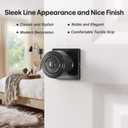 Euvovito 6 Pack Matte Black Privacy Door Knobs Interior, Sleek Reversible Black Interior Door Knobs, Heavy Duty Indoor Door Knobs for Bedroom/Bathroom