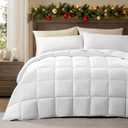ACCURATEX Lightweight Duvet Insert King Size - 100% Cotton Shell, 250GSM Filling, Summer Down Alternative Comforter,Ultra-Soft & Breathable, Thin Duvet Insert with 8 Tabs, Machine Washable 104x90 (White)