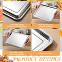 Ceenna 4 Pack Half Sheet Pan 18 x 13 Inch Baking Cookie Sheet Extra Large Nonstick Pan Roasting Steel Tray Commercial Quality Pans for Oven Restaurant Kitchen