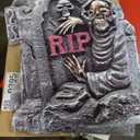 Blulu 8 Pieces Tombstone Yard Sign Halloween Sign Decoration with Stakes Waterproof Gravestone Halloween Yard Sign Corrugated Plastic Halloween Outdoor Decoration for Halloween Party, Garden