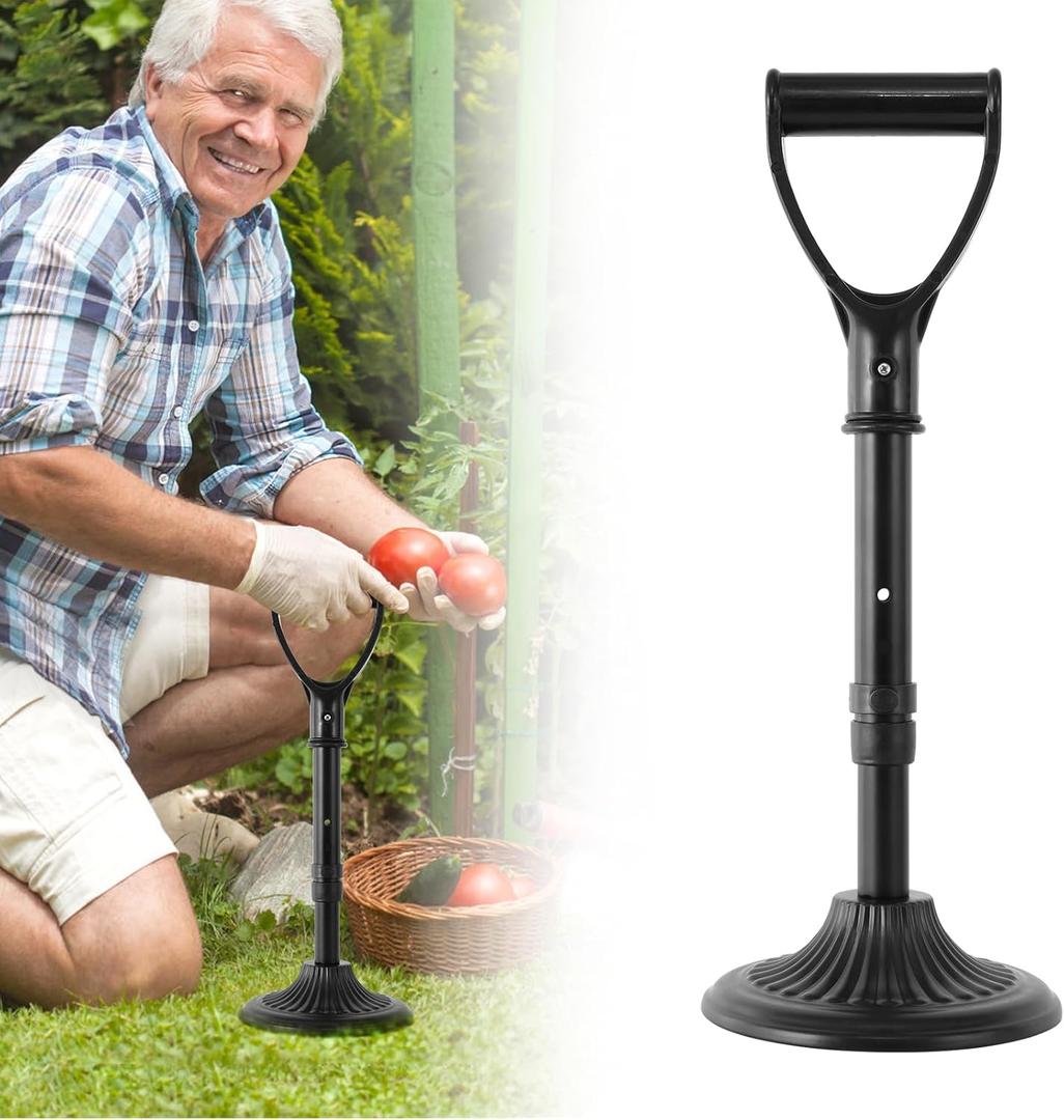 Mobility Aids with Stable Base, Stand Assist Aid for Elderly, Mobility Aids & Equipment to Help Get up, 380lb Weight Capacity, 600g Lightweight Mobility Aids & Supports, Black, Indoor & Outdoor