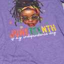 Juneteenth Is My Independence Day Shirt Locd Hair Black Girl T-Shirt XL Purple