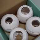 Child Safety Door Knob Cover (4 Pack) Hard-to-Remove Dual-Lock Door Handle Covers for Kids - Reusable Baby Proof Door Knob Locks - Installs Easily, No Tools Needed (White)