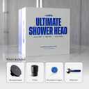 Cold Life Filtered Shower Head for Hard Water - Recommended by Gary Brecka - Wide-Face High-Pressure Shower Head with Filter - Multi-Stage Filtration for Skin & Hair, 99% Chlorine Reduction, Chrome