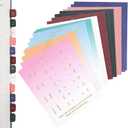 20 Sheets Monthly Tabs for Planner, Self Adhesive Monthly Tabs Index Planner Tab Colorful Journal Clendar Month Tab Stickers for Planners Office, Notebook, Study, Scrapbook