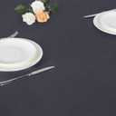LUSHVIDA Round Vinyl Waterproof Tablecloth Grey, Fits Tables up to 36''-44''