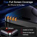 2 x Ferilinso [Auto Dust Install] 3 Pack Screen Protector for iPhone 16 Pro Max [Phone Case fit], 3 Tempered Glass Camera Lens Protector Accessories for Apple