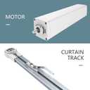 Electric Curtain Tracks 87"-244" Remote Automated Curtain Smart Curtains Motorized Curtains Rod with Remote Control (118'')