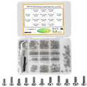 Tiny Screws for Electronics, 800 pcs Mini Micro Small Phillips Pan Head Machine Screws Assortment Kit for Electronic Repair, Nickel-Plated Carbon Steel, M1/M1.2/M1.4/M1.6/M1.7