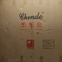 Chende Modern Decorative Round Mirror, 36'' x 36'' with Beveled Glass Frame, for Living Room, Entryway, Dining Room