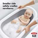 OXO TOT Splash & Store Bathtub | Baby Bathtub | Newborn Baby Essentials | for Keeping Bathtime Secure & Tidy | 0-18 Months | Tub Folds Flat for Compact Storage