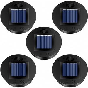 5 Pack Replacement Solar Light Parts(Top Size 2.76 Inches, Bottom Size 2.36 Inches),7 Lumens Warm White LED Waterproof