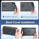 STARTRC GAMES Hard Protecitve Case for Nintendo Switch 2, TPU Split and Ergonomic Grip Cover for JoyCon, Dockable Anti-Scratch Hard Back Shell, Matte Black