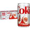 Diet Coke Fridge Pack Diet Soda, 7.5 fl oz Cans, 10 Pack - Mini Soda Soft Drinks, Best Before, July 07 2025 