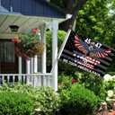 Trump 45th 47th President Flag Trump Vance Won Took America Back Flag for Yard Bedroom Garden Car Outdoor Decor with 2 Brass Grommets (black)