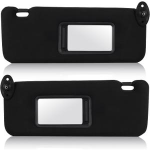 Left & Right Sun Visor for Scion TC 2005-2010, Driver & Passenger Side Black SunVisor Replacement 74320-21210-B2, Stretchable Design
