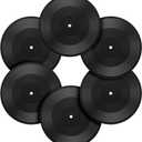 Facmogu 6PCS 12 Inch Blank Vinyl Records, Fake Record Vintage Decoration, Faux Blank Vinyl Records for Wall Aesthetic, Retro Record for Music Party Home Studio Room Display Decor DIY Project (Black)