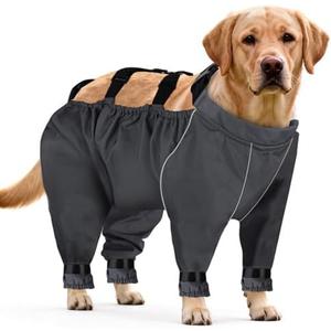 Dog Snow Pants, Anti Dirt Pants for Dogs, Puppy Snow Suits for Winter, Dog Snowsuit with Out Boots, Adjustable Suspender Boots for Outdoor Walking & Paw Protectors 6XL