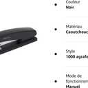 Amazon Basics Desktop Office Stapler, Lightweight, 25 Sheet Capacity, Non-Slip, Black, 3-Pack with 1000 Staples