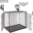 MidWest Homes for Pets Solutions Series XXL Double Door 54-Inch Dog Crate for The Largest Breeds, Sturdy Drop Pin Assembly, Black E-Coated, SL54DD