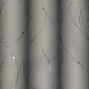 Deconovo Blackout Grommet Silver Pattern Printed Curtains, Pure White, 52W x 72L