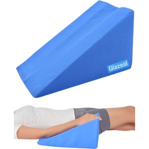 Arm Elevation Pillow Ergonomic Support Wedge Elevating Hand Rest, Post Surgery Elevated Surgical Foam Grooved Elbow Sponge for Sleeping, Leg Support w/ Removable Pillow Case for Patient Recovery
