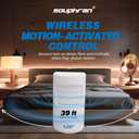 Plug-in Wireless Motion Activated Light Control, No Wiring, 130 Ft RF Range, Adjustable Detection Range, Always-on Timer and Light Sensor, Motion Detector and Plug Set