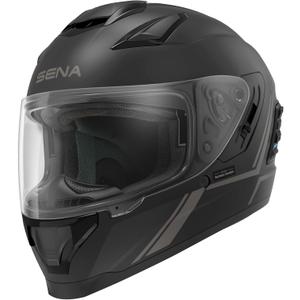 Sena Stryker Full Face Smart Helmet with Integrated Mesh and Bluetooth Communications, LED Taillight, and Sound by Harman Kardon, DOT (Matte Black, Large)