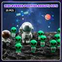 Gejoy 25 Pcs Mini Alien Figures Positive Gift Motivational Message Decorations Inspirational Rubber Mini Figurines for Colleague Staff Teacher Gifts
