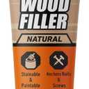 Gorilla All Purpose Wood Filler, Natural Color, 6 Ounce Tube (Pack of 1)  Water Resistant for Indoor or Outdoor Projects and Repairs