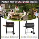 Criditpid 27 Inch Ash Pan Drip Pan Ashpan for Char Griller 2121, 2828, 2929, 1224, 2727, 2222, 1324 Charcoal Grill Parts, 27" Charcoal Tray Grill Pan Replacement Parts with 2pcs Fire Grate Hanger