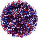 4th of July Garland Decor Patriotic Red White and Blue Twist Tinsel Garland Decoration Independence Day Memorial Day for Tree Car Golf Cart