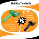 Mini Bike Throttle Kit with Cable Throttle Assembly CNC Quick Action Twist Throttle Compatible with 7/8" Handlebars 50cc-250cc Dirt Pit Bike Mini Bike ATV Motorcycle (Green)