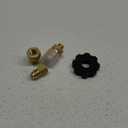 Soft Nose POL Propane Gas Tank Adapter Plug with Full Flow for 50lbs Cylinder Tank, with 3/8" Male Flare and 1/2" Male NPT Converter Fitting, Brass