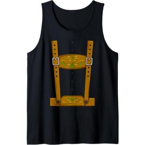 Lederhosen Costume Oktoberfest German Festival Lederhosen Tank Top, S